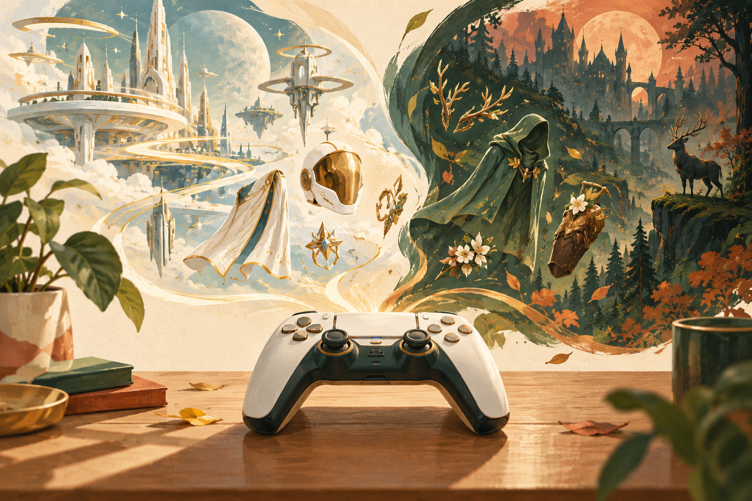 ゲームの世界観が交わるイラスト